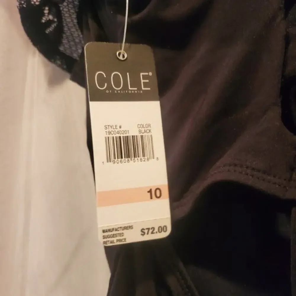 NWT Cole - Lace Ruffle Black Swimsuit - Picture 6 of 6